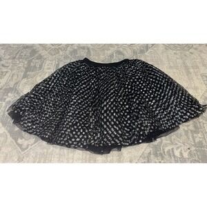 Harajuku Mini Sz XS 4T 4 Toddler Girls Silver Black Star Glitter‎ Tutu Skort